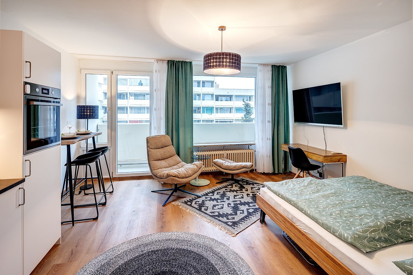 Apartment mit 1 Zimmer | München-Pasing | 70302 | Wohn- und Schlafbereich