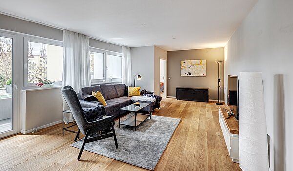 Etagenwohnung mit 3.5 Zimmern | München-Au | 704231 | Wohnzimmer