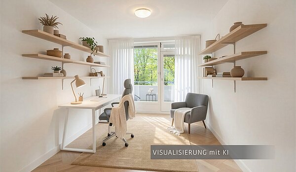 Etagenwohnung mit 3.5 Zimmern | München-Bogenhausen | 703052 | Visualisierung mit KI