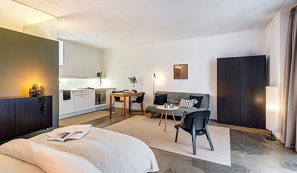 Loftwohung mit 1 Zimmer | München-Isarvorstadt | 2211ML7 | Blick vom Eingang in den Raum