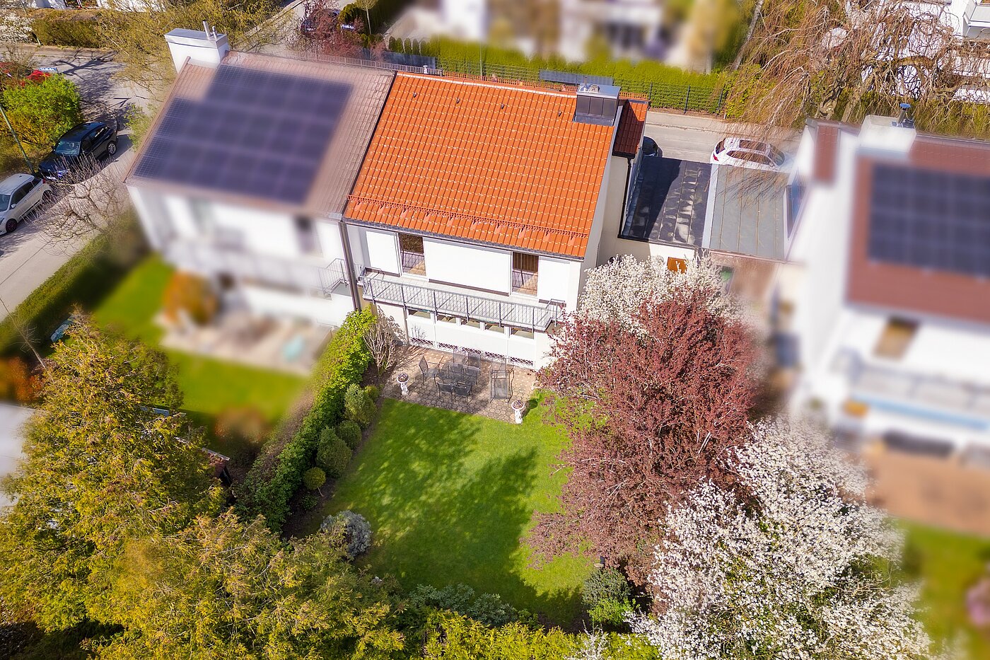 Doppelhaushälfte mit 4 Zimmern | München-Solln | 70120 | Vogelperspektive