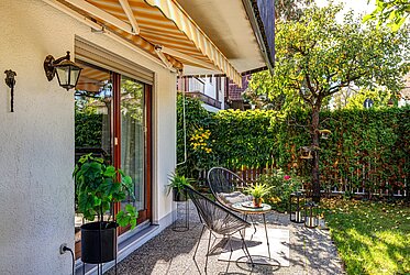Trudering-Riem: Wohnen im Grünen – 3 Zimmer, eigener Garten und viel Platz auf zwei Ebenen