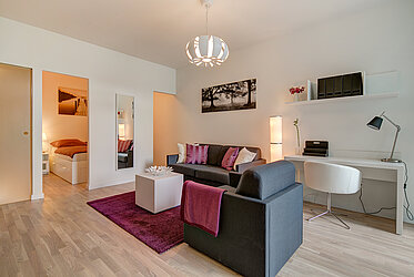 Bogenhausen: Stilvolles 1,5-Zimmer-Apartment mit Balkon – modern, lichtdurchflutet - bald frei