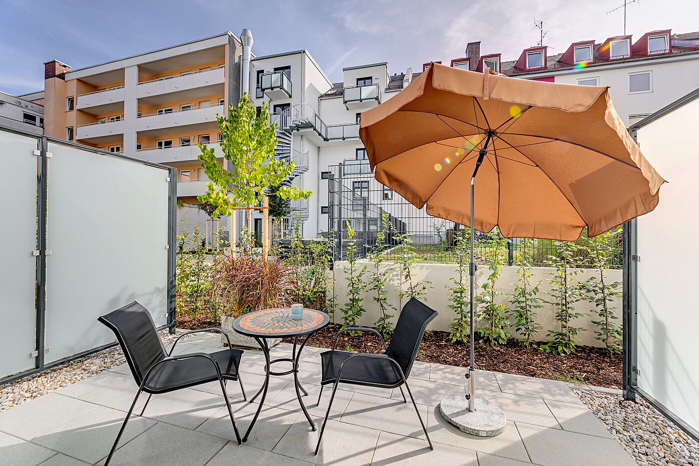 Erdgeschosswohnung mit 1 Zimmer | München-Milbertshofen | 2202ML8 | Terrasse mit Südausrichtung...