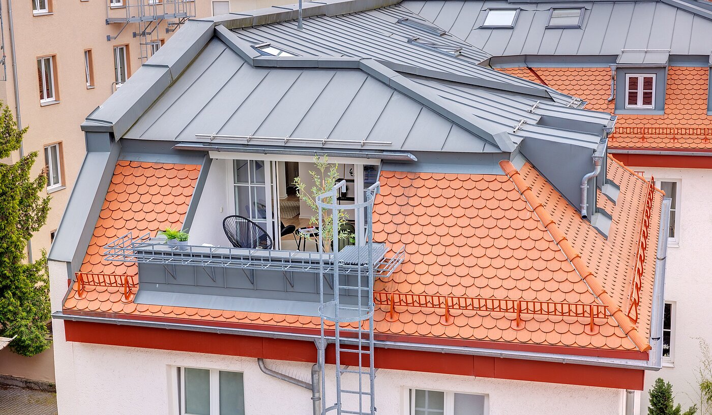 Dachgeschosswohnung mit 1 Zimmer | München-Sendling | 700402 | Blick auf die Dachterrasse