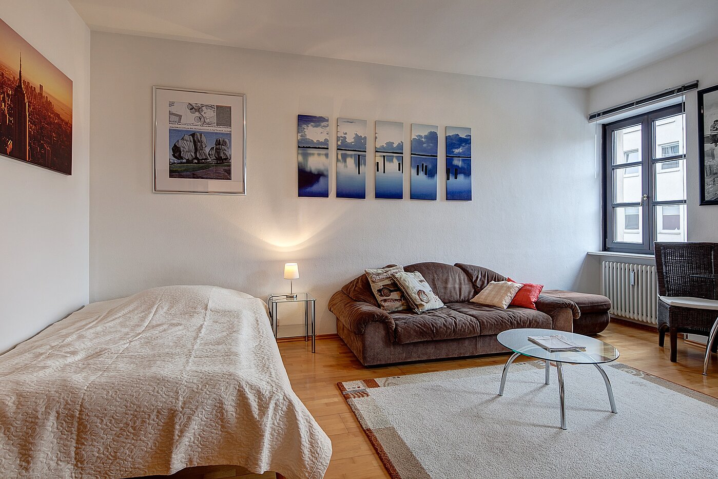 Etagenwohnung mit 1 Zimmer | München-Schwabing | 2111ML3 | Wohn-/Schlafbereich