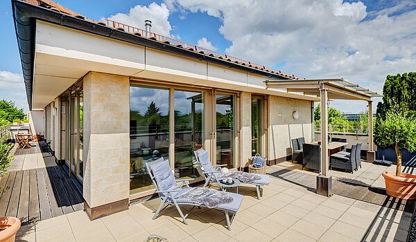 Penthouse mit 3.5 Zimmern | München-Oberföhring | 70237 | Großzügige Dachterrasse...