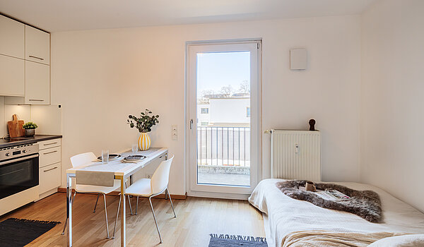 Apartment mit 1 Zimmer | München-Ramersdorf | 70415 | Wohn- und Schlafzimmer