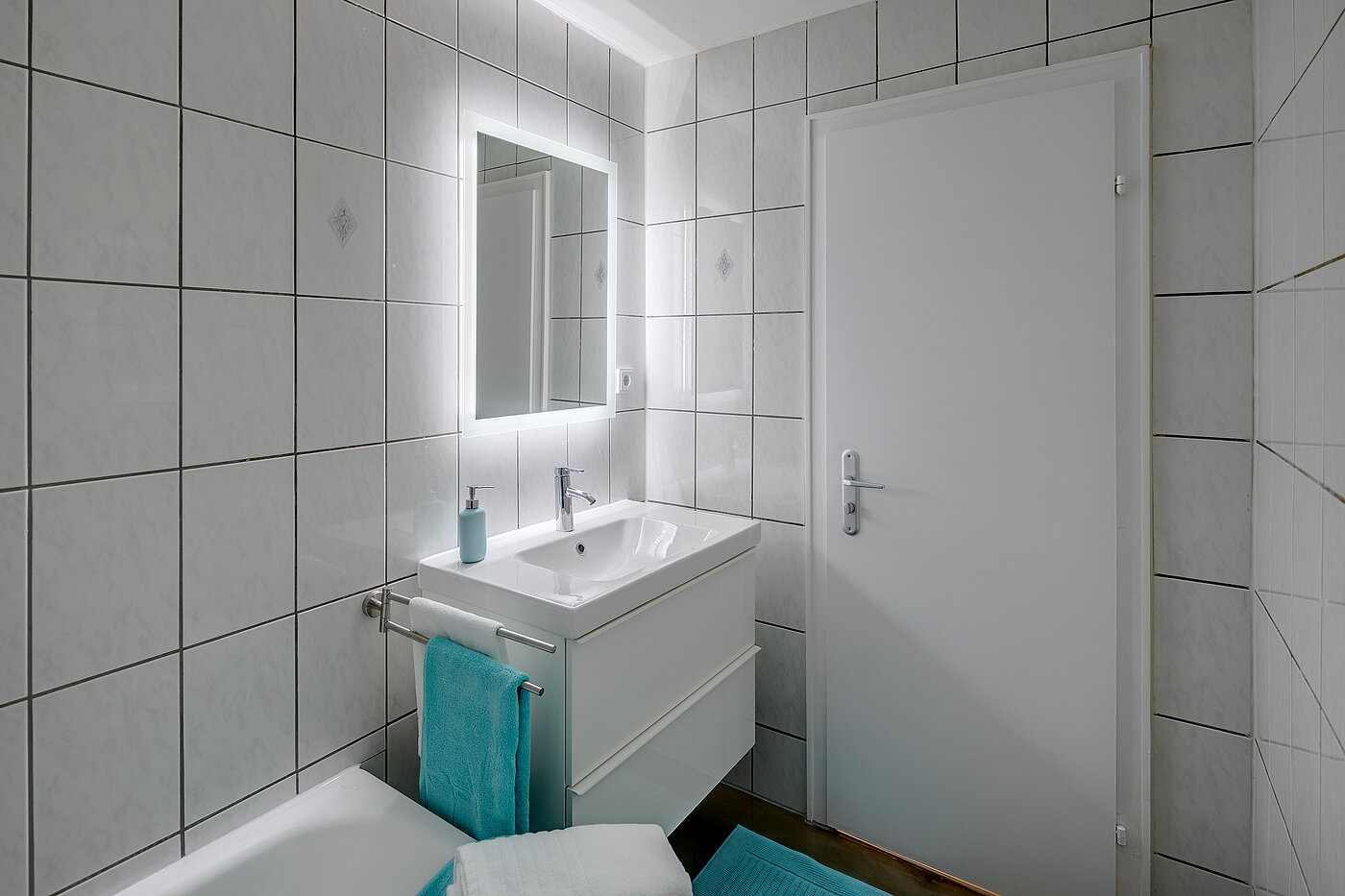 Etagenwohnung mit 1 Zimmer | München-Obergiesing | 70420 | Weiß gefliest