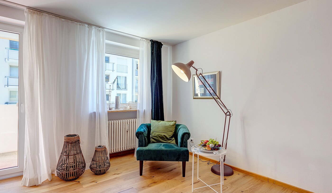 Etagenwohnung mit 1 Zimmer | München-Haidhausen | 70312 | Wohn- und Essbereich