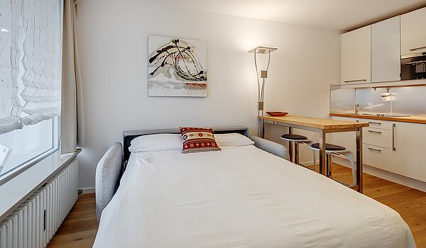 Etagenwohnung mit 1 Zimmer | München-Schwabing | 70475 | ... mit Schlafsofa...