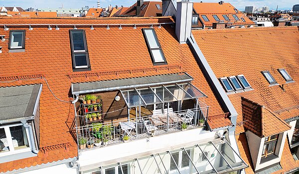 Etagenwohnung mit 5 Zimmern | München-Neuhausen | 70140 | Vogelperspektive