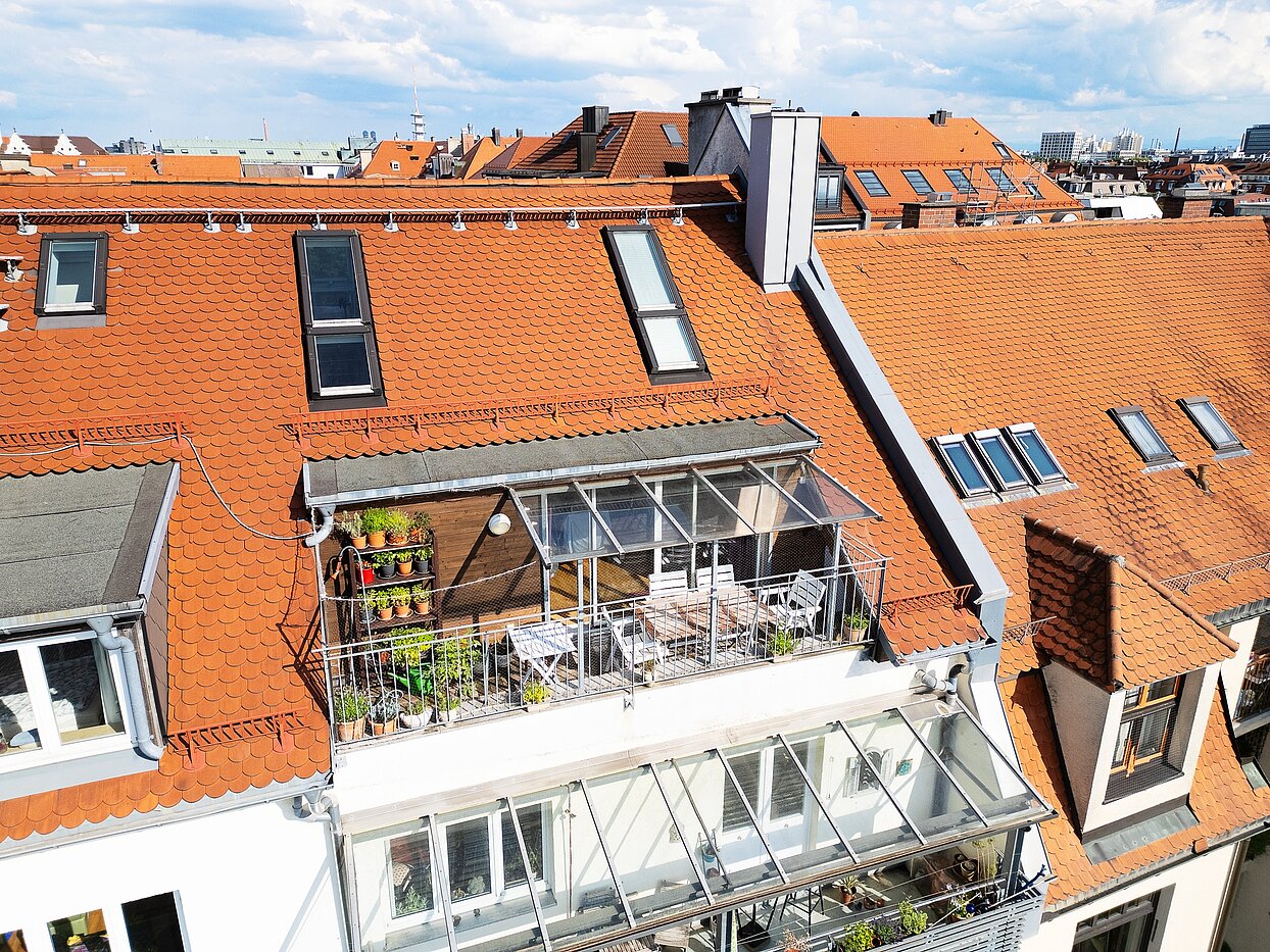 Etagenwohnung mit 5 Zimmern | München-Neuhausen | 70140 | Vogelperspektive