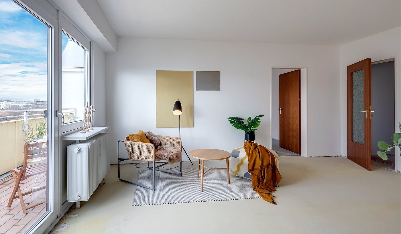 Etagenwohnung mit 2 Zimmern | München-Oberföhring | 2002ML7 | Wohnzimmer