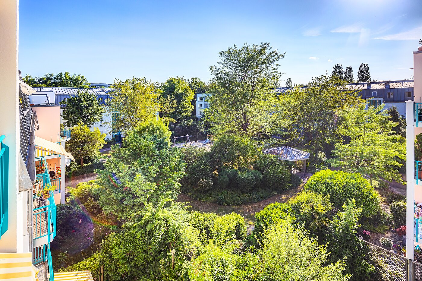 Etagenwohnung mit 3 Zimmern | München-Oberföhring | 70246 | ...Blick ins Grüne