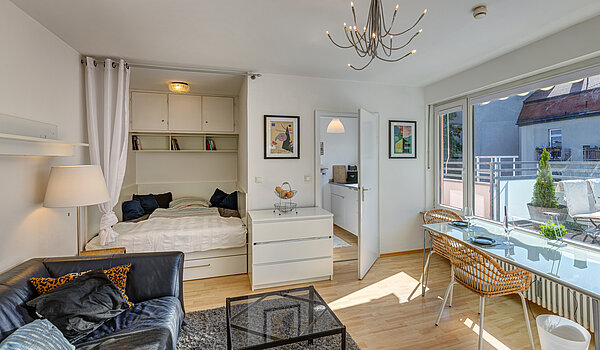 Etagenwohnung mit 1 Zimmer | München-Schwabing | 70449 | ... mit Schlafnische