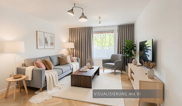 Etagenwohnung mit 3.5 Zimmern | München-Bogenhausen | 703052 | Visualisierung mit KI