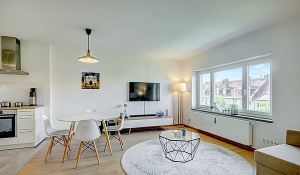 Apartment mit 1 Zimmer | München-Schwabing | 70198 | Gemütlicher Essbereich