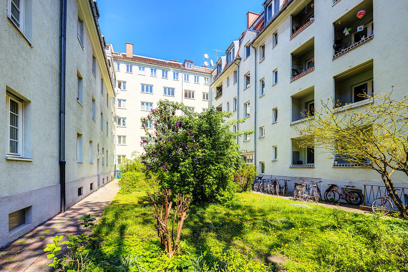 Etagenwohnung mit 2 Zimmern | München-Sendling | 70414 | Innenhof