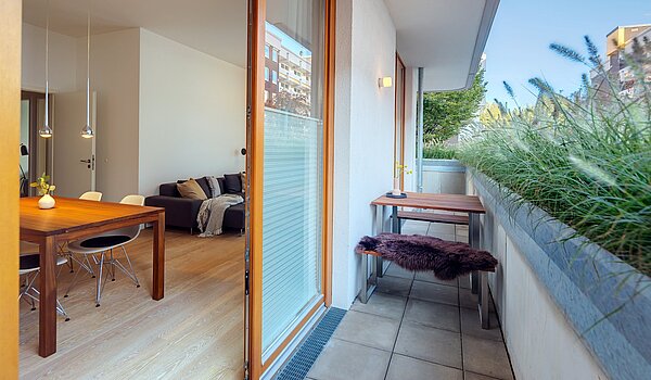 Hochparterre mit 3 Zimmern | München-Sendling | 2009ML8 | ...und Zugang zum Balkon