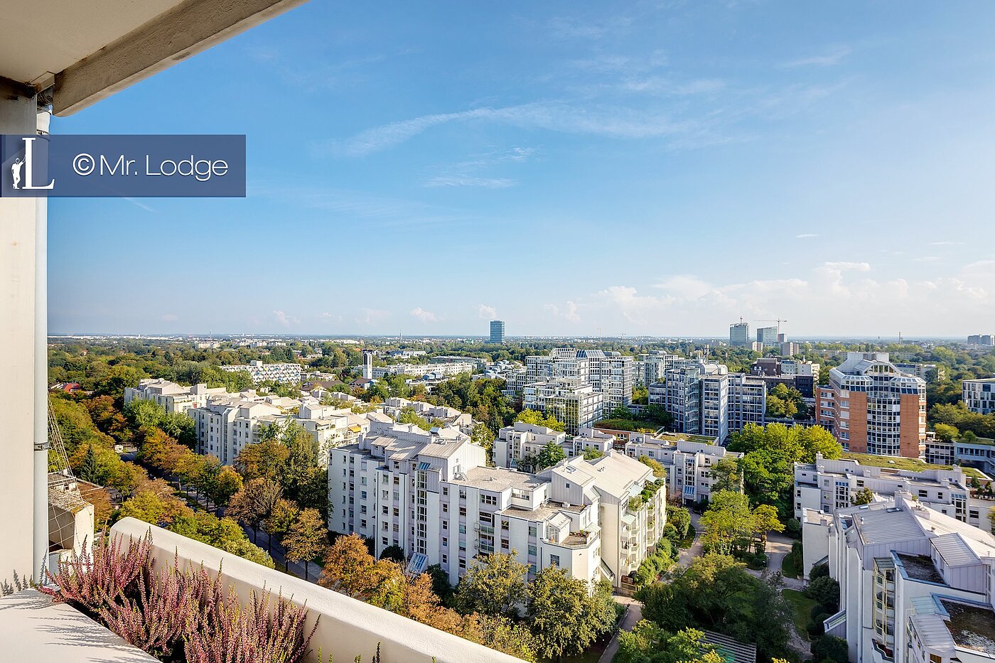 Etagenwohnung mit 1 Zimmer | München-Bogenhausen | 1809ML3 | Balkonaussicht