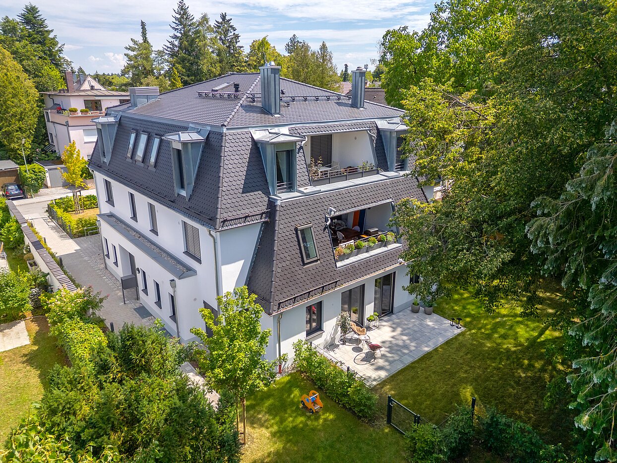 Terrassenwohnung mit 3 Zimmern | München-Harlaching | 70371 | Repräsentative Architektur
