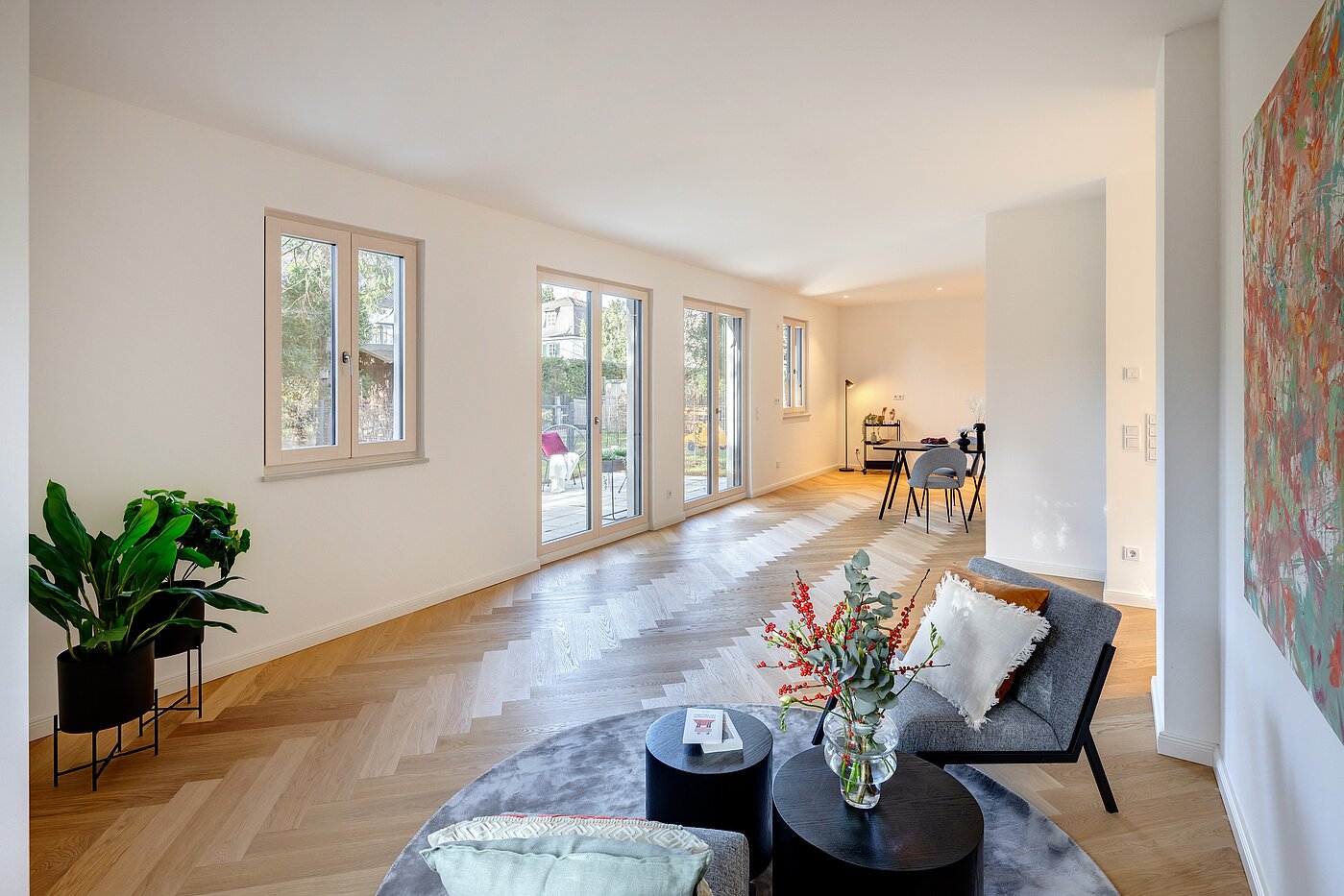 Terrassenwohnung mit 3 Zimmern | München-Harlaching | 70371 | Lichtdurchflutet