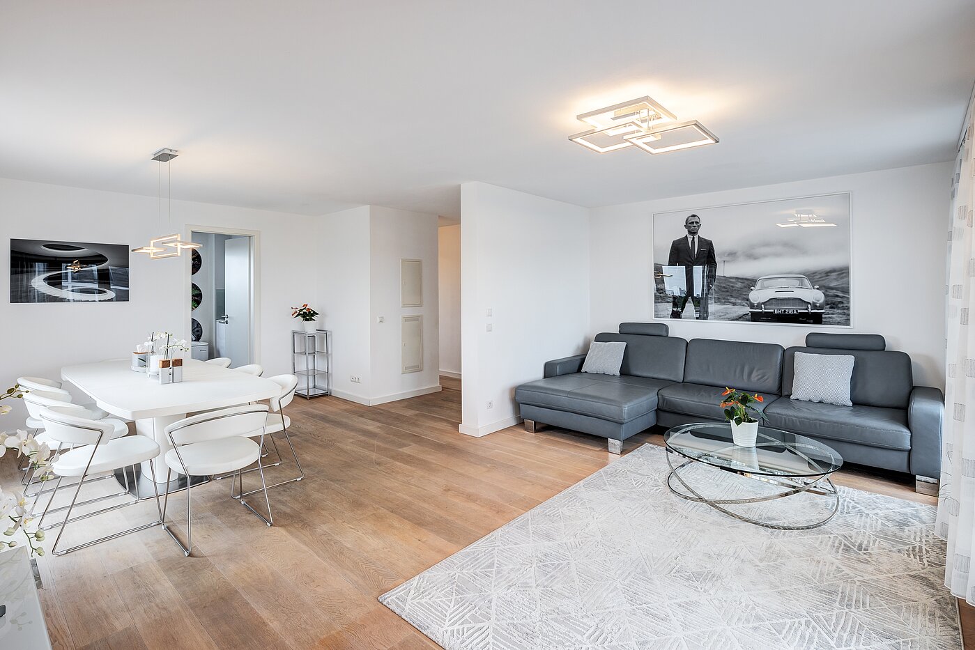 Penthouse mit 3 Zimmern | München-Riem | 70468 | Wohnzimmer mit Küche