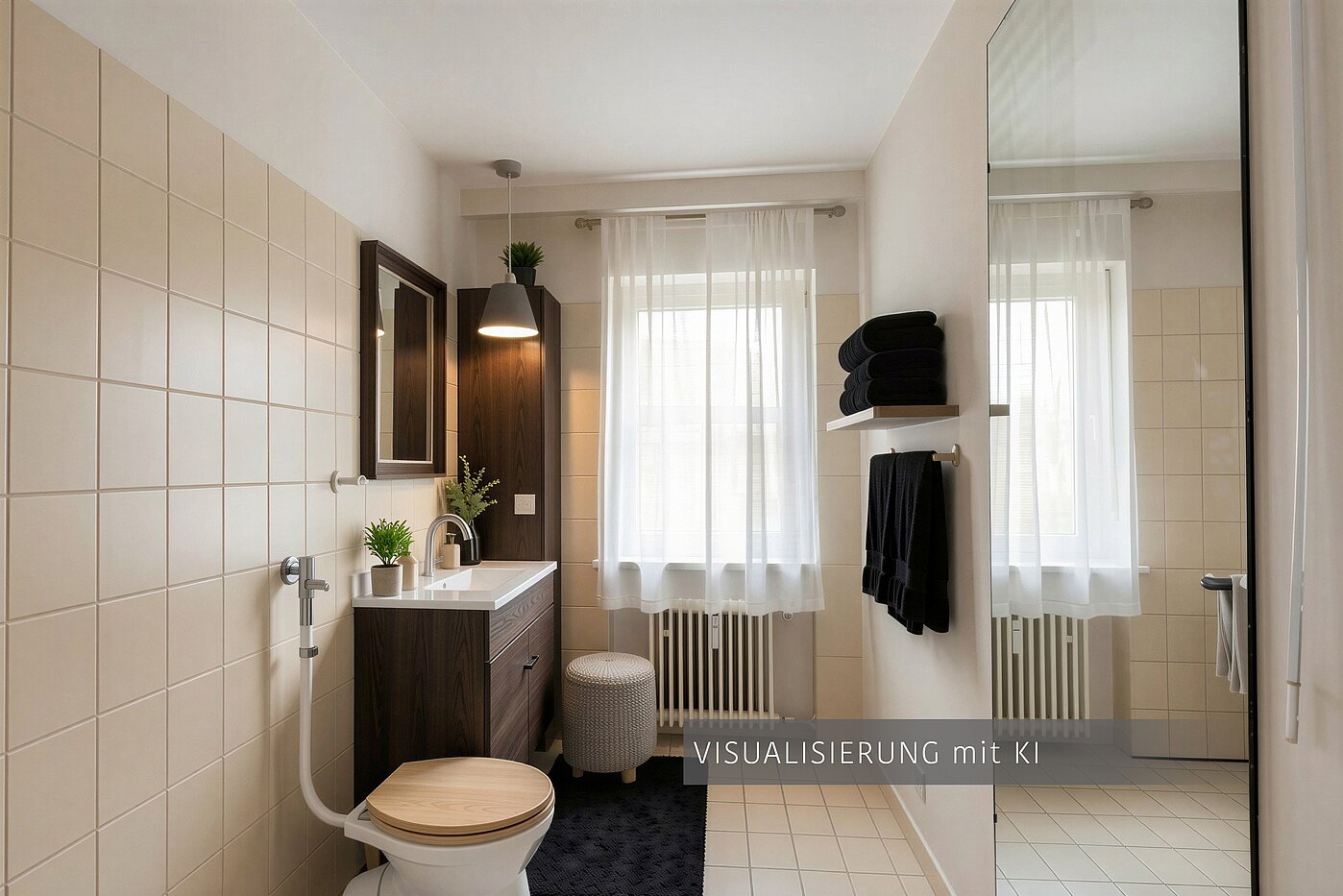 Hochparterre mit 2.5 Zimmern | München-Schwabing | 70441 | Visualisierung mit KI