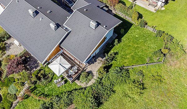 Reiheneckhaus mit 3 Zimmern | Kreuth | 70037 | Luftbild auf das Grundstück