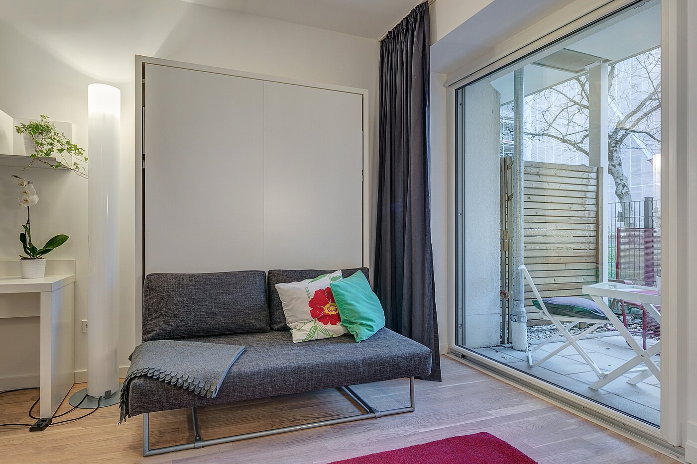 Erdgeschosswohnung mit 1 Zimmer | München-Bogenhausen | 2301ML3 | Praktisch verstecktes Wandklappbett