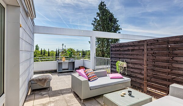 Terrassenwohnung mit 3.5 Zimmern | München-Berg am Laim | 704511 | Dachterrasse