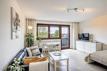 Milbertshofen: Sonniges 1-Zi.-Apartment ruhig aber dennoch zentral gelegen