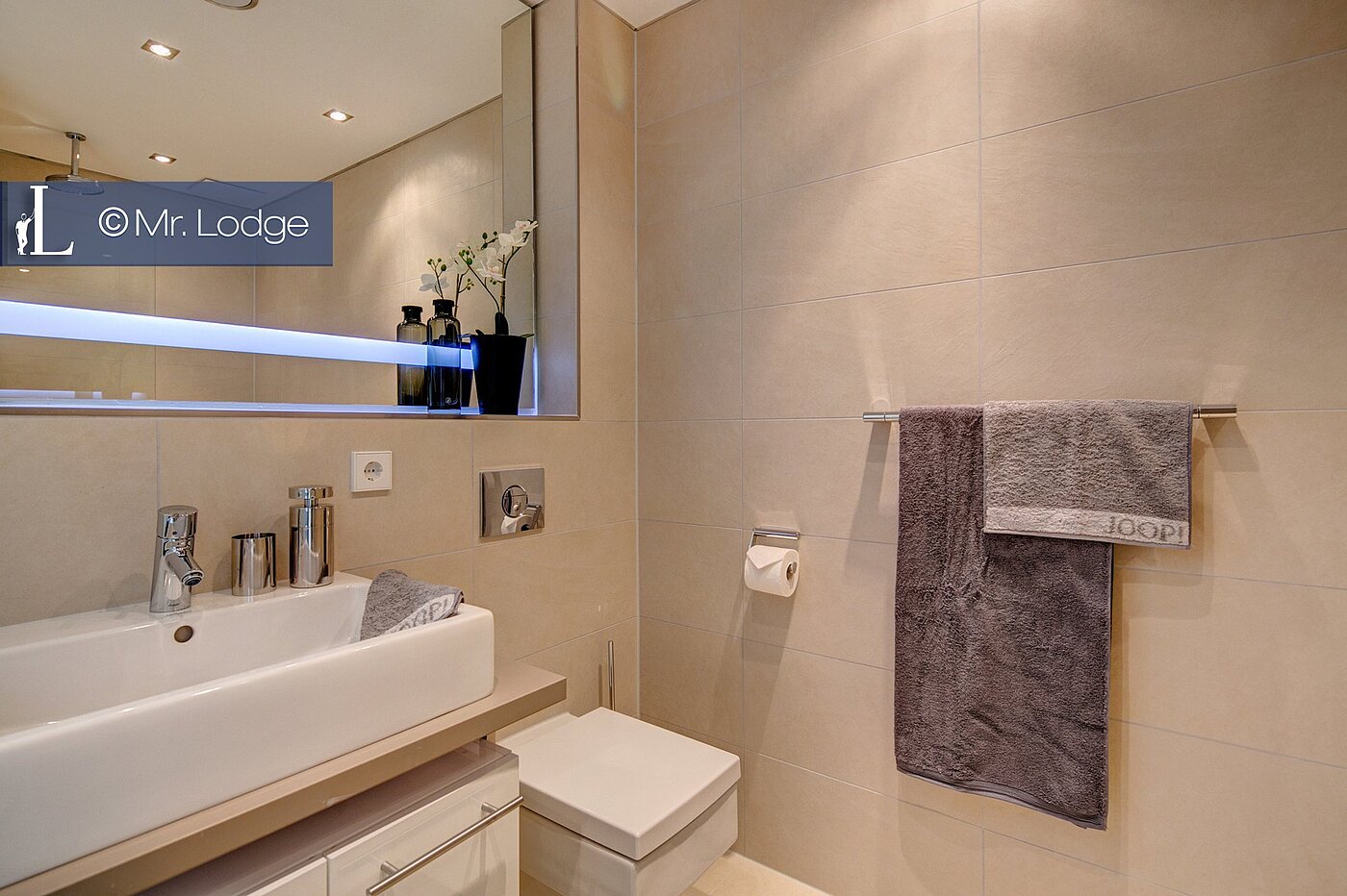 Etagenwohnung mit 1 Zimmer | München-Bogenhausen | 1802ML4 | Modernes Badezimmer