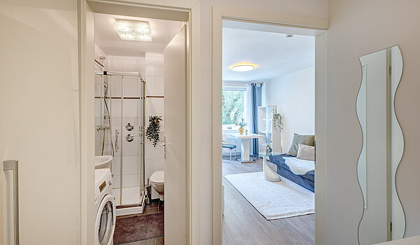 Etagenwohnung mit 1 Zimmer | München-Ramersdorf | 70416 | Flur vom Eingang kommend