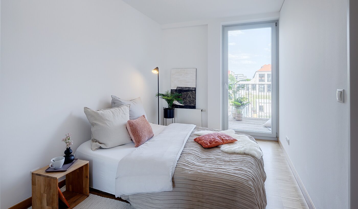 Etagenwohnung mit 2 Zimmern | München-Schwanthalerhöhe | 2206ML11 | Blick in das Schlafzimmer...
