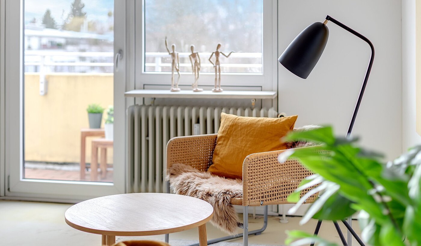 Etagenwohnung mit 2 Zimmern | München-Oberföhring | 2002ML7 | Einfach wohlfühlen - drinnen..