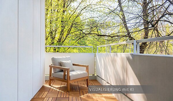 Etagenwohnung mit 3.5 Zimmern | München-Bogenhausen | 703052 | Sonniger Westbalkon ( Visualisierung mit KI )