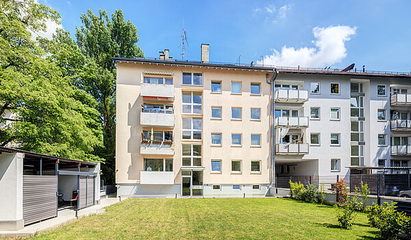 Etagenwohnung mit 2 Zimmern | München-Sendling-Westpark | 70413 | Gartenansicht