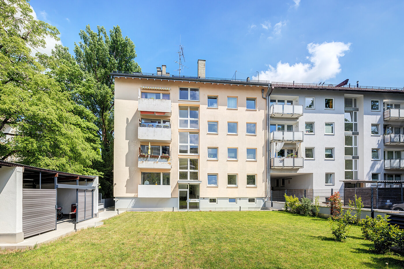 Etagenwohnung mit 2 Zimmern | München-Sendling-Westpark | 70413 | Gartenansicht