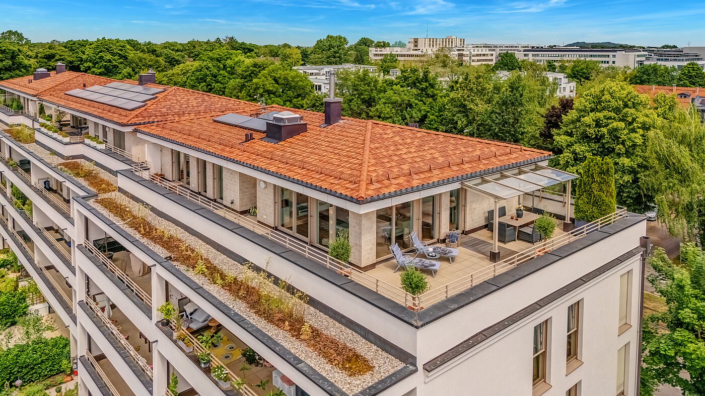 Penthouse mit 3.5 Zimmern | München-Oberföhring | 70237 | Luftaufnahme