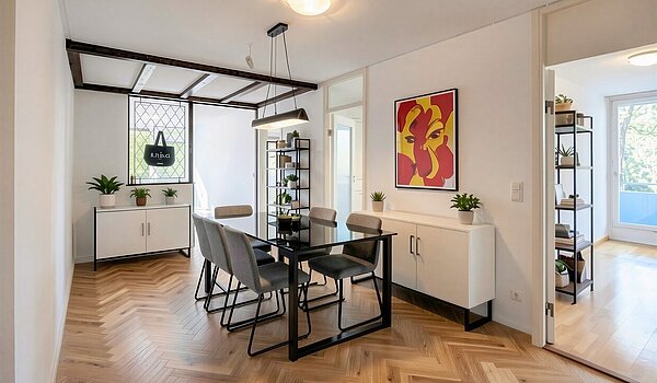 Etagenwohnung mit 3.5 Zimmern | München-Bogenhausen | 703051 | Möglicher Essplatz - (KI generiert)