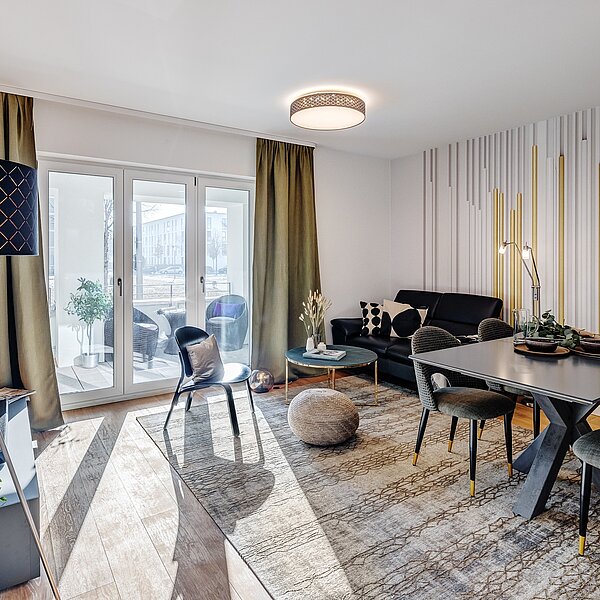 Riem: Stylische 2-Zimmer Wohnung mit Garten