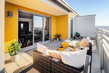 Riem: Attraktive 3-Zi.-Dachterrassenwohnung  - frei in Absprache
