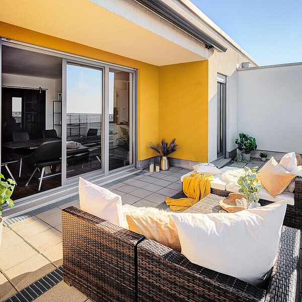 Riem: Attraktive 3-Zimmer Dachterrassenwohnung