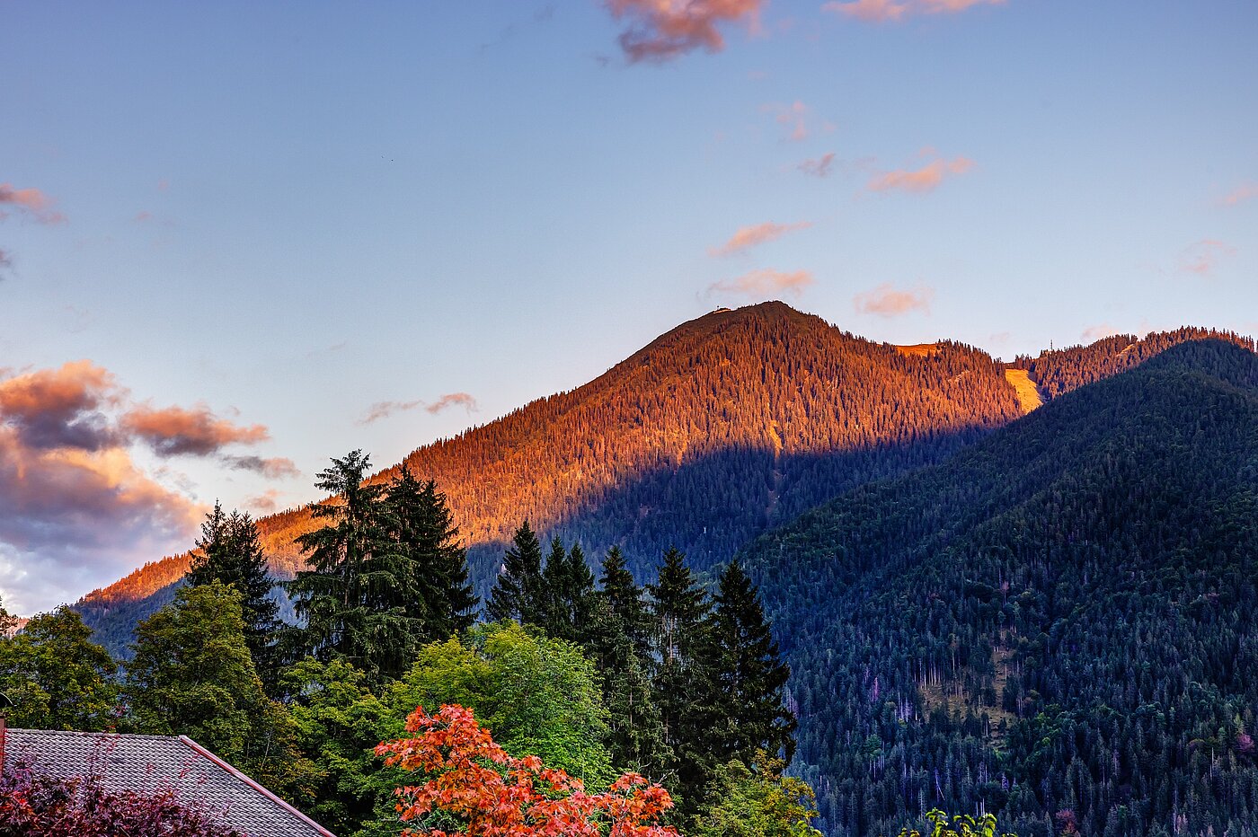 Reiheneckhaus mit 3 Zimmern | Kreuth | 70037 | Sonnenuntergang am Wallberg