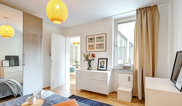 Etagenwohnung mit 2 Zimmern | München-Maxvorstadt | 70001 | Mit Blick auf den Balkon