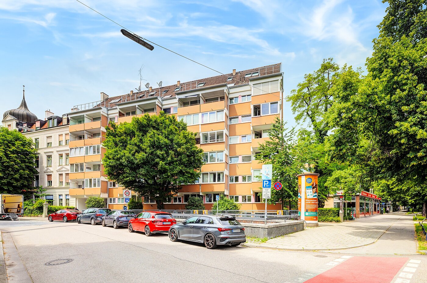 Etagenwohnung mit 1 Zimmer | München-Neuhausen | 702271 | Frischer Fassadenanstrich