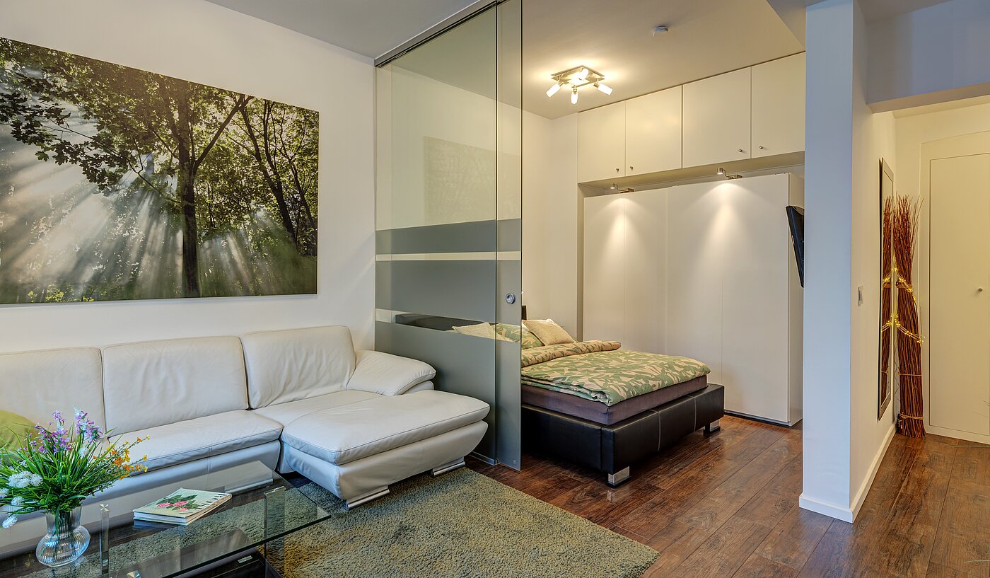 Etagenwohnung mit 1 Zimmer | München-Neuhausen | 70235 | ...und Schlafbereich