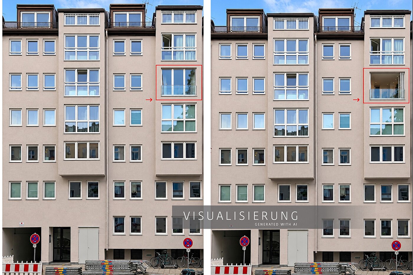 Etagenwohnung mit 2 Zimmern | München-Isarvorstadt | 70459 | Hier mit Faltfenster, außen...
